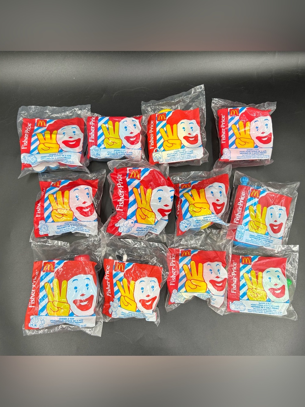 Vintage 1996 McDonalds Fisher Price Under 3 Happy Meal Toys Lot of 12 Sealed